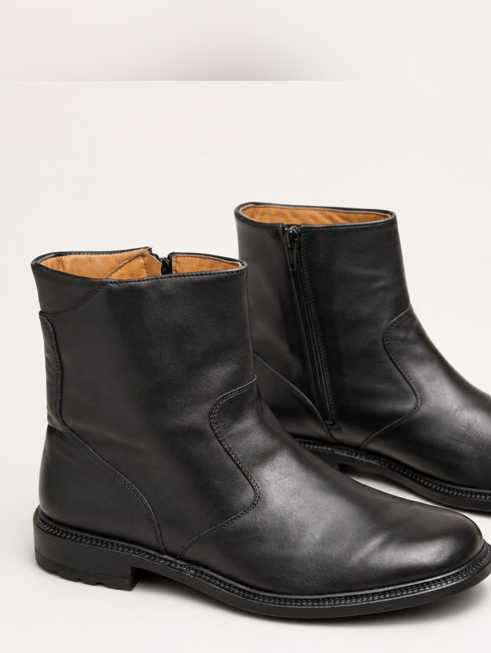"To Boot New York" Adam Derrick Men’s Black Leather Side Zip Dress Boots Size 13